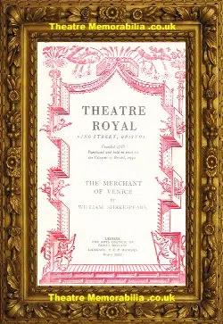 Bristol Theatre Royal – The Merchant Of Venice – 1956