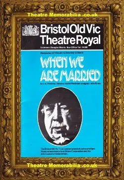 Bristol Theatre Royal – When We Are Married – 1974