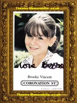 Brooke Vincent Autograph Signed Picture – Coronation Street