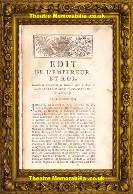 Catherine The Great Empress Of Russia Original Agreement 1785