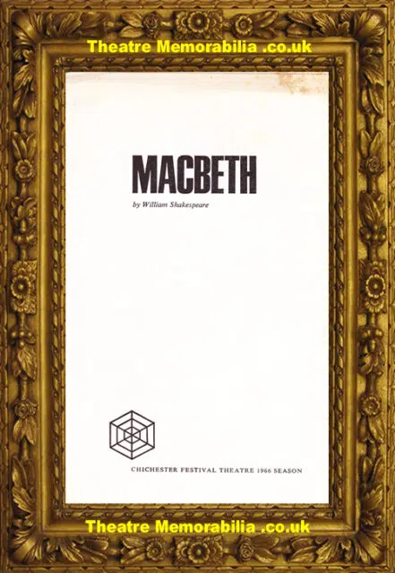Chichester Festival Theatre – Macbeth – 1966 – Ben Kingsley