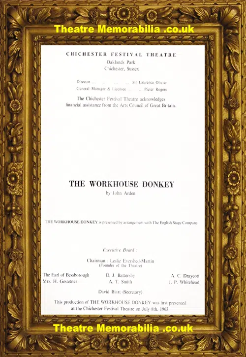 Chichester Festival Theatre - The Workhouse Donkey - 1963 Jacobi