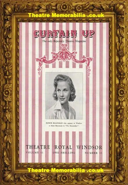 Curtain Up – Theatre Magazine – Honor Blackman – 1954