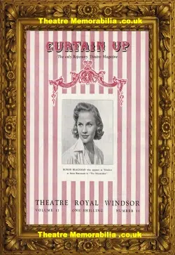Curtain Up – Theatre Magazine – Honor Blackman – 1954