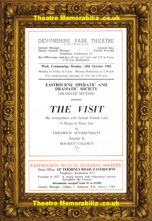 Eastbourne Devonshire Park Theatre - The Visit - 1965