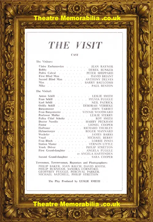 Eastbourne Devonshire Park Theatre - The Visit - 1965