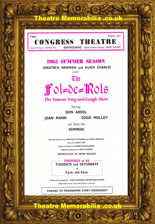 Eastbourne Theatre - The Fol De Rols - 1965 - Joan Mann