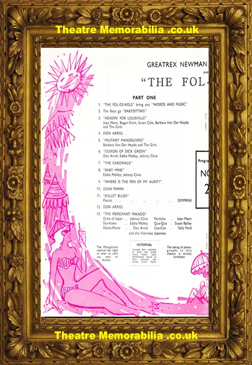 Eastbourne Theatre - The Fol De Rols - 1965 - Joan Mann