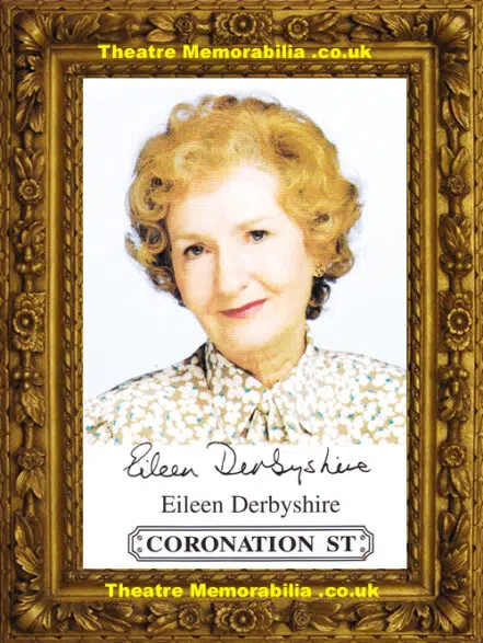 Eileen Derbyshire Autograph Signed Picture Coronation Street
