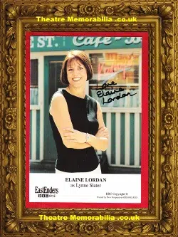 Elaine Lordan Autograph Signed Picture – Slater Eastenders