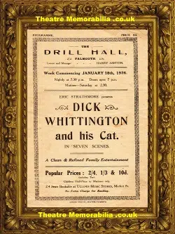 Falmouth Drill Hall – Dick Whittington & His Cat – 1926