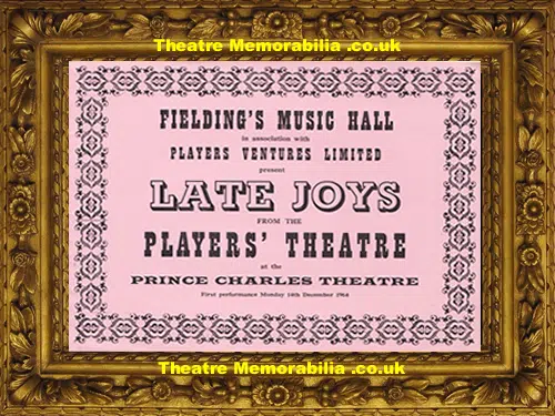 Fieldings Music Hall - Late Joys 1964