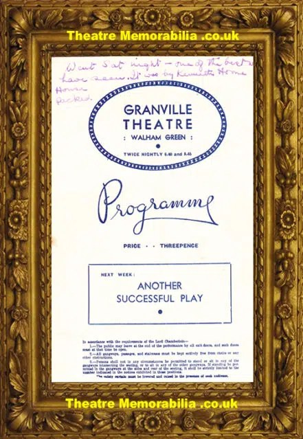 Fulham Walham Green Granville Theatre – Fools Rush In – 1948