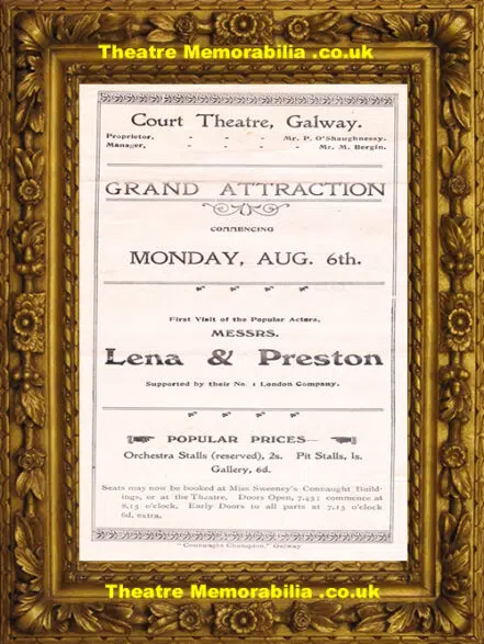 Galway Court Theatre – Ben-Ma-Chree – Ireland – early 1900s