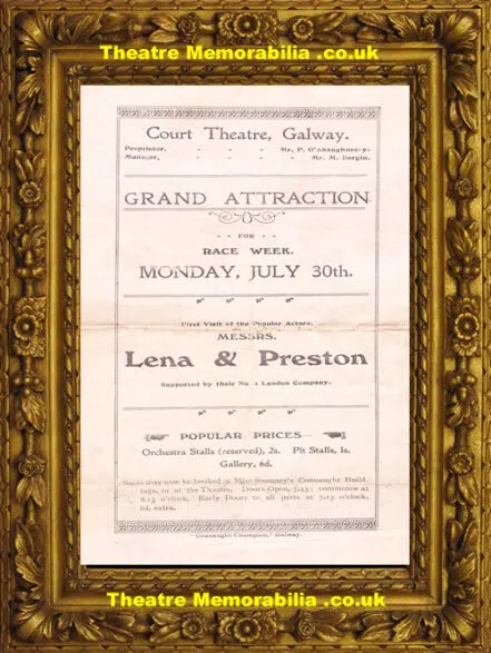 Galway Court Theatre – Face At The Window – Ireland early 1900s