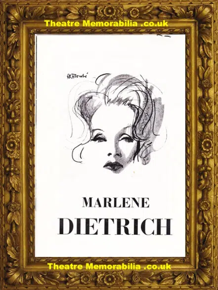 Golders Green Hippodrome – Marlene Dietrich – 1965 Plus Tickets