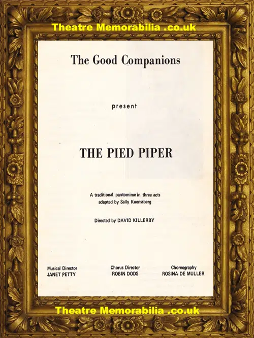 Great Britain - Good Companions Theatre Company Pied Piper 1971