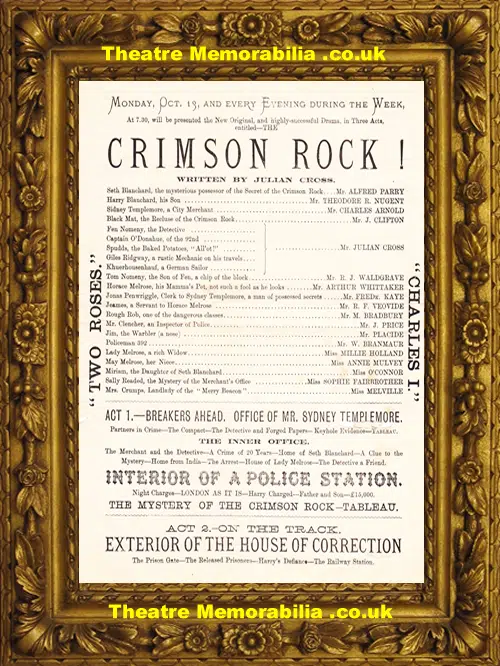 Hartlepool Gaiety Theatre - Crimson Rock - 1879