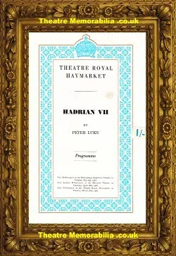 Haymarket Theatre Royal – Hadrian V11 – 1969