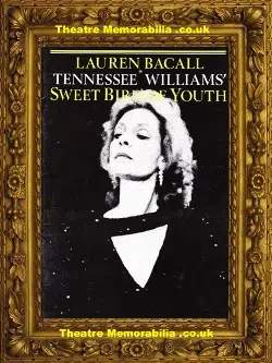 Haymarket Theatre Royal – Sweet Bird Of Youth 1985 Lauren Bacall