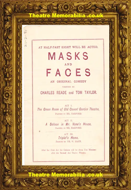 Haymarket Theatre Royal - Taming A Tiger - 1881