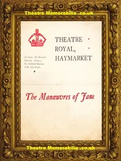 Haymarket Theatre Royal – The Manoeuvres Of Jane – 1899