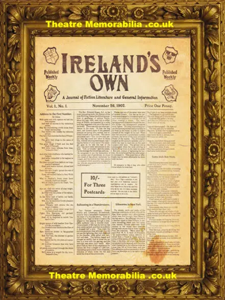 Ireland’s Own Magazine Eire – 1st First Issue Antique – 1902