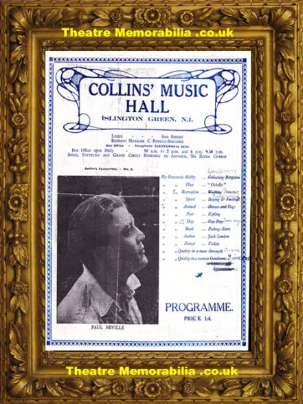 Islington Green Collins Music Hall – The Fatal Wedding – 1929