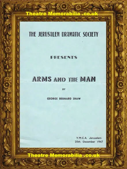 Israel Jerusalem – Arms And The Man – 1947 – Dramatic Society