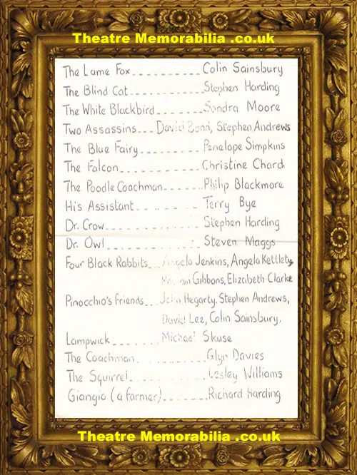 Keynsham Somerset Whitehouse Junior School - Pinocchio - 1960