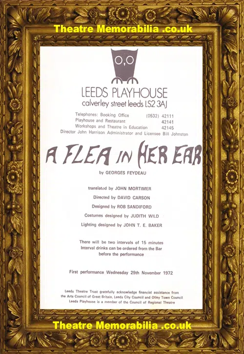Leeds Playhouse Theatre - A Flea In Her Ear - 1972