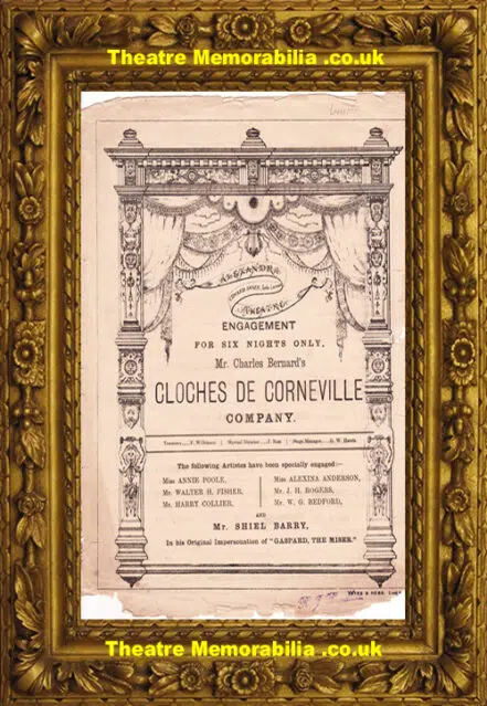 Liverpool Alexandra Theatre – Cloches De Corneville – 1882