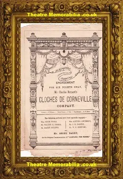 Liverpool Alexandra Theatre – Cloches De Corneville – 1882