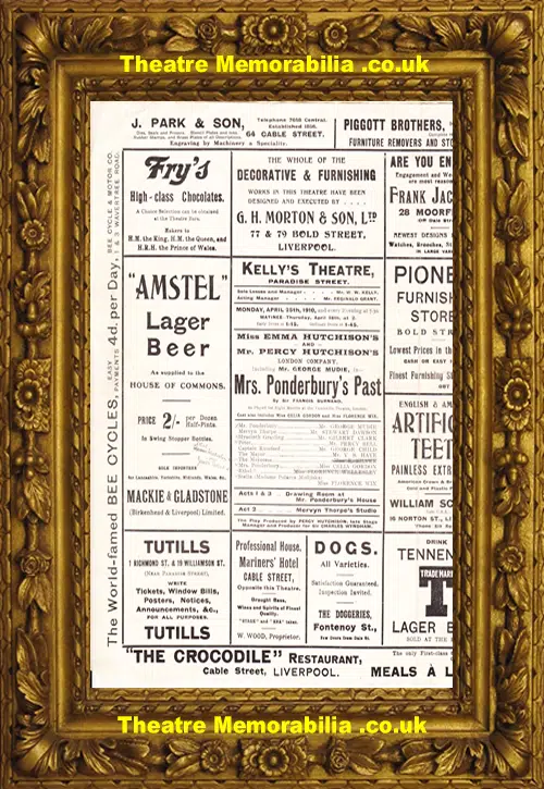 Liverpool Kellys Theatre - Mrs Ponderburys Past - 1910