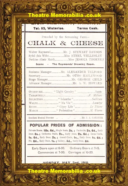 Liverpool Kellys Theatre - Mrs Ponderburys Past - 1910