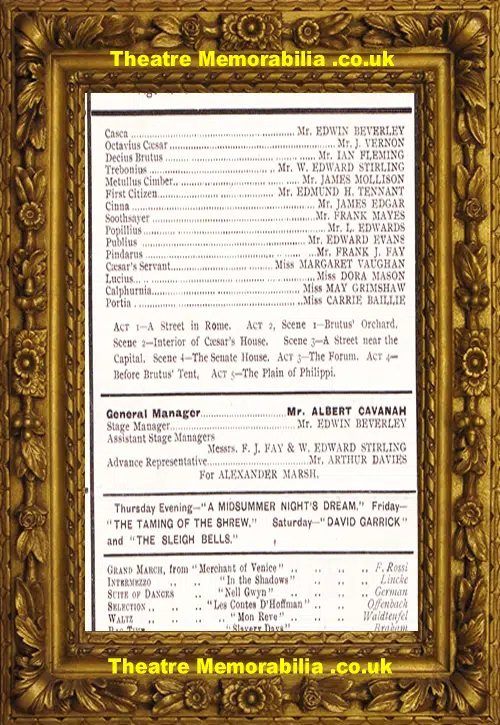 Liverpool Kellys Theatre - The Merchant Of Venice - 1911