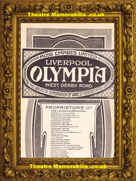 Liverpool Olympia Theatre – Variety Show – 1919