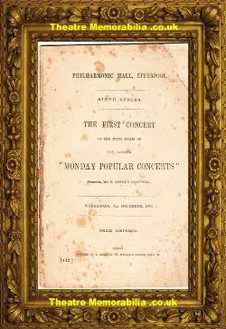 Liverpool Philharmonic Hall Popular Concerts Charles Halle 1873