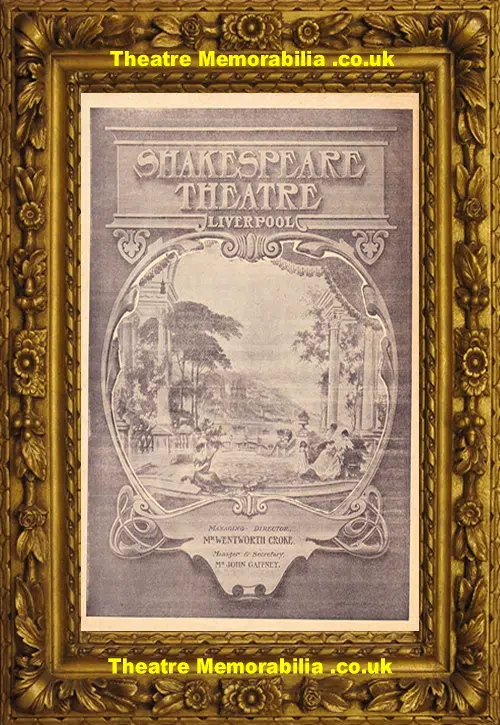 Liverpool Shakespeare Theatre - Carmen + Faust Opera - 1910