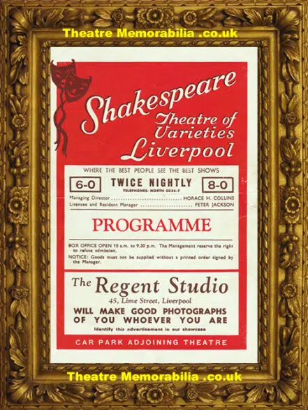 Liverpool Shakespeare Theatre – Variety Show – 1943