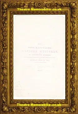 London 24 Belgrave Square – Miss Lascelles Matinee Musicale 1862