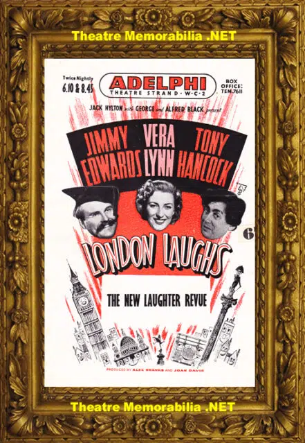 London Adelphi Theatre – London Laughs – 1952 Vera Lynn