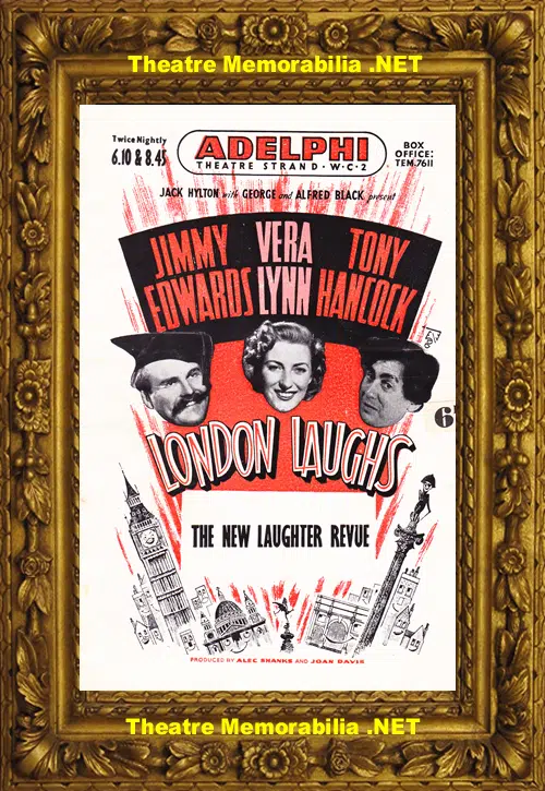 London Adelphi Theatre - London Laughs - 1952 Vera Lynn