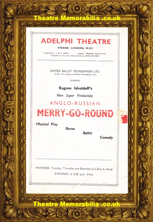 London Adelphi Theatre - Merry Go Round - 1944