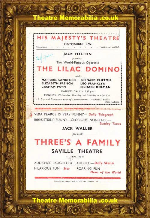 London Adelphi Theatre - Merry Go Round - 1944