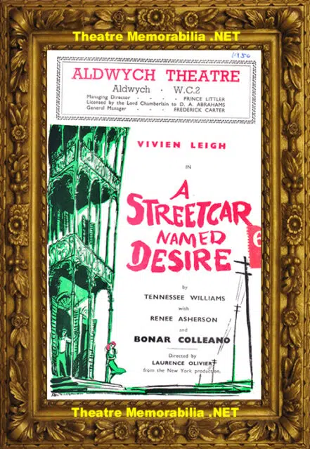London Aldwych Theatre – A Street Car Named Desire – 1950