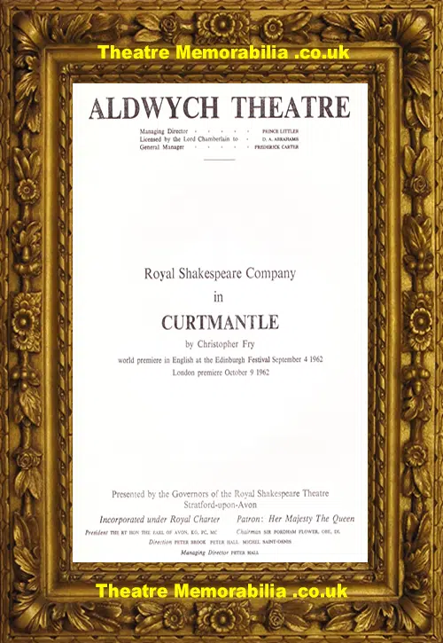 London Aldwych Theatre - Curtmantle - 1962