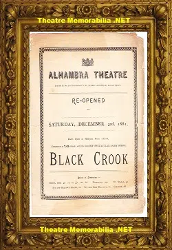 London Alhambra Theatre – Black Crook – 1881