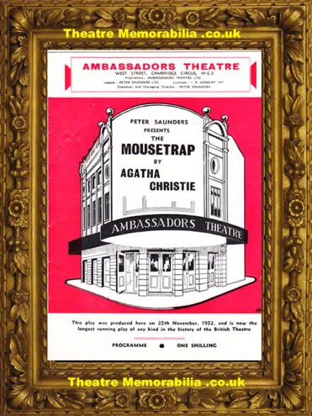 London Ambassadors Theatre – Mousetrap – 1967