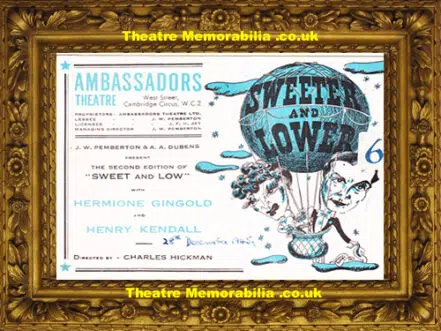 London Ambassadors Theatre – Sweeter and Lower – 1945